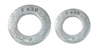 1 1/8" x 2 1/4" F436 Structural Flat Washer, Med. Carbon HDG,  1 ea