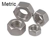 Hex Nuts, METRIC Stainless