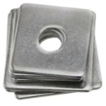 5/8" x 3" x .250  Slotted Square Plate Washer, HD Galv,  1 ct 